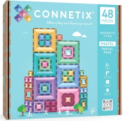 Connetix Pastel Portal Pack – kreatív mágneses építőjáték, 48 darab
