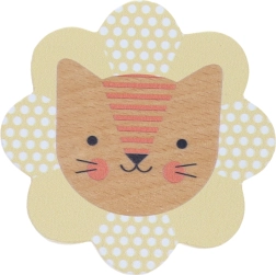 Petit Collage fa csörgő oroszlánka