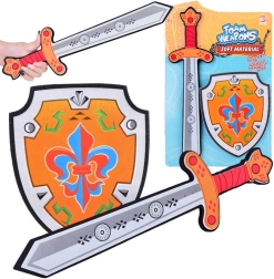 Habszivacs lovagi készlet: kard és pajzs liliommal