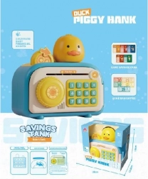 Elektronikus gyerek persely-széf Kaczuszka PIN-kóddal és ujjlenyomattal