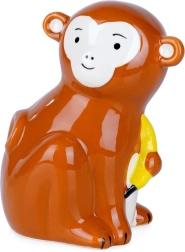 Kerámia majom persely banánnal