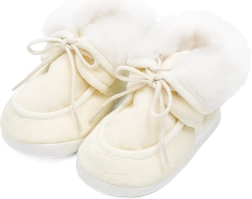 New Baby bézs téli babacipő 3–6 hónaposoknak