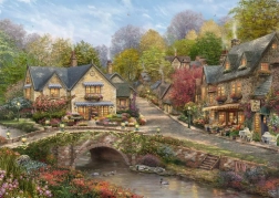 Schmidt puzzle Nyár a Cobblestone Village-ben, 2000 darab