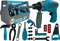 Szerszámos dobozok készlete Fűrész Fúró Kék