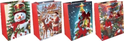 karácsonyi ajándéktáska M 26 × 32 × 10 cm