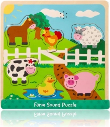Fa hangos puzzle – farmállatok