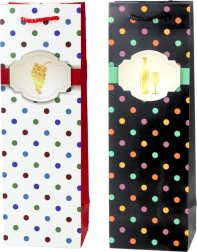 Pöttyös boros ajándéktáska 35 × 12 × 9 cm