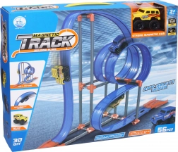 Mágneses versenypálya lendkerekes autóval