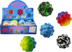 Színes, tüskés labda 6,5 cm – pattogó és nyomkodható antistressz játék
