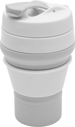 Összecsukható szilikonos bögre 350 ml 2 az 1-ben szürke New Baby