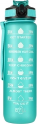 Tritan vizespalack 1 l szívószállal és motivációs jelölésekkel – Zöld