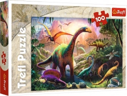 Puzzle dinoszauruszok 100 darab – a dinoszauruszok világa Trefl