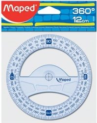 360°-os szögmérő, 12 cm