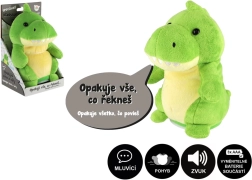 Rexi beszélő, hangot adó plüssdinoszaurusz, 18 cm