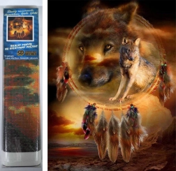 Gyémántfestés Álomfogó farkasokkal 30x40 cm