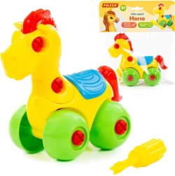 Csavarozható lovacska – szerelőjáték 3+ éves gyerekeknek