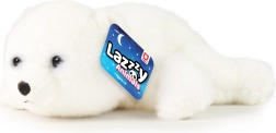 Lazzy Animals fehér plüssmedve, fekvő, 29 cm