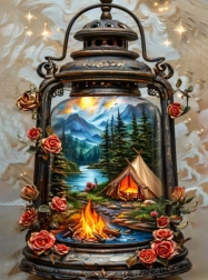 Gyémántszemes festés Varázslámpás 30 × 40 cm