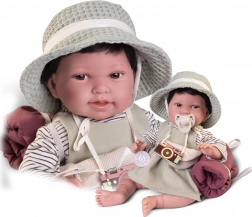 Realisztikus baba játékbaba Antonio Juan Pipa puha textiltesttel 42 cm