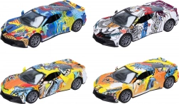 Fém autó 12 cm nyitható ajtókkal és visszahúzós meghajtással