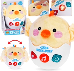 zenélő hintázó csibe dallamokkal, fénnyel és hangokkal