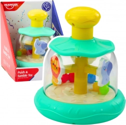 Játék Bąček Karusel Állatokkal és Golyókkal Zöld