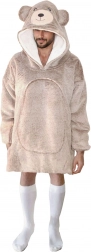Meleg, hordható kapucnis takaró COZY NOXXIEZ medve tiniknek és felnőtteknek