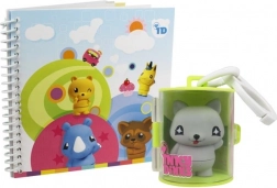 Inky Dinks jegyzetfüzet és kulcstartó Tiskáček bélyegzővel