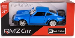 Fém modell RMZ City PORSCHE 911 Turbo 3.3 1:32 kék, visszahúzós