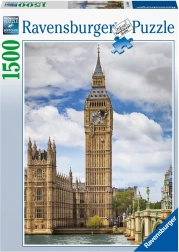 1500 darabos puzzle – mókás macska a Big Ben óráján RAVENSBURGER