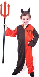 Gyerek ördög jelmez szarvakkal M