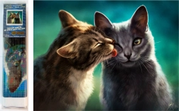 NORIMPEX Gyémántfestés Macskaszerelem 30x40 cm