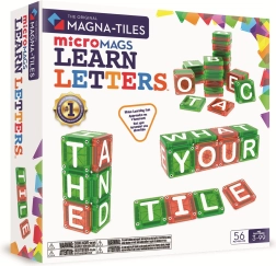 MAGNA-TILES microMAGS betűs mágneses építőjáték, 56 darab