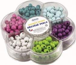 Detoa fa gyöngyök virág alakú csomagban, pasztell