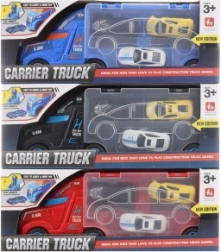 Kamion fém kisautókkal