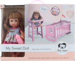 Baba bölcsővel és gyermeki hangokkal