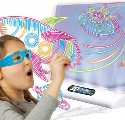 WOOPIE Mágneses 3D Tábla LED Világítással Rajzoláshoz