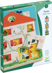 Fa puzzle Chez Léo házikó DJECO