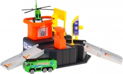 gyerek parkoló helikopter-leszállóval és játékszőnyeggel 3+