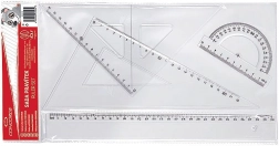 CONCORDE átlátszó vonalzókészlet, 4 db