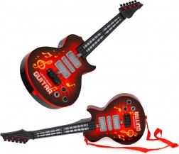 Elektromos gitár gyermekek számára tanuló móddal, infravörös érzékelővel és dallamokkal - piros