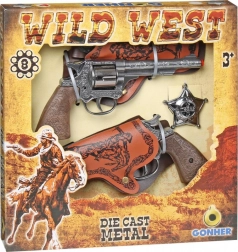 GONHER cowboy készlet: 2 revolver seriffjelvénnyel