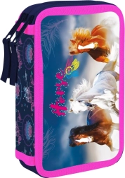 Kétrekeszes iskolai tolltartó ló motívummal Oxybag