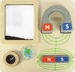 Masterkidz mágneses oktatótábla iránytűvel Montessori