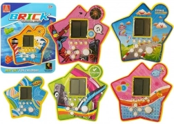 Zsebre vágható elektronikus Tetris-játék csillag alakban – sárga