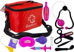 Orvosi készlet táskával és tartozékokkal Sztetoszkóp