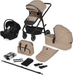 Lionelo Bianka 3 az 1-ben kombinált babakocsi beige sand