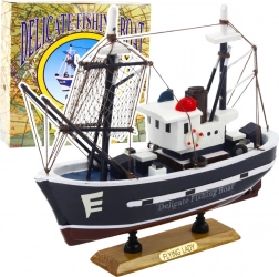 Dekoratív horgászcsónak Flying Lady modell 24x23cm