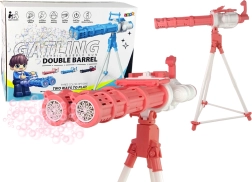 Rózsaszín állványos buborékfújó – elektromos buboréktorony állítható magassággal