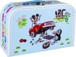 Bőrönd Krték motívummal és autóval